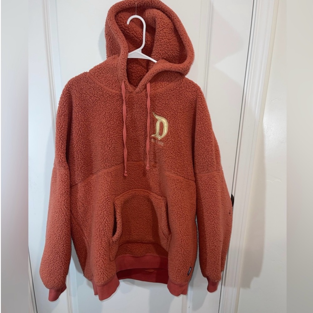 Disneyland Spirit Jersey Jacket Hoodie in Rust Red Gold